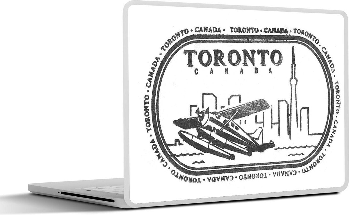 Laptop sticker - 10.1 inch - Illustratie van een stempel uit Toronto in Canada