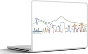 Laptop sticker - 10.1 inch - Illustratie van van Portland in een tekenachtige stijl