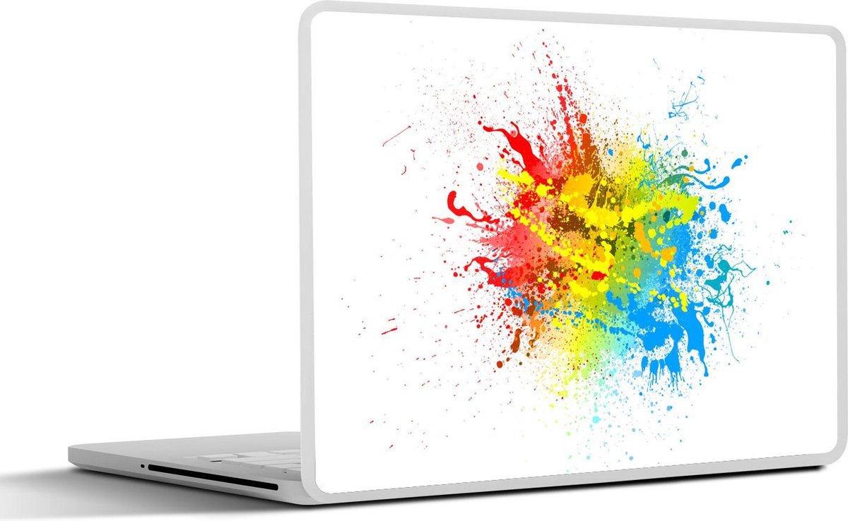 Laptop sticker - 10.1 inch - Illustratie van een kleurrijke verfspetter als streetart