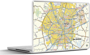Laptop sticker - 10.1 inch - Illustratie van een kleurrijke kaart van San Antonio