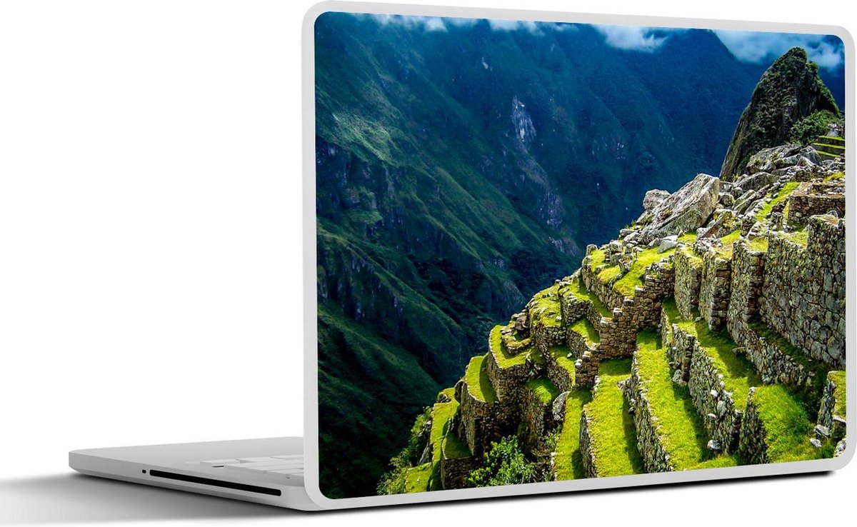 Laptop sticker - 10.1 inch - Incaterassen gaat van Machu Picchu naar Peru