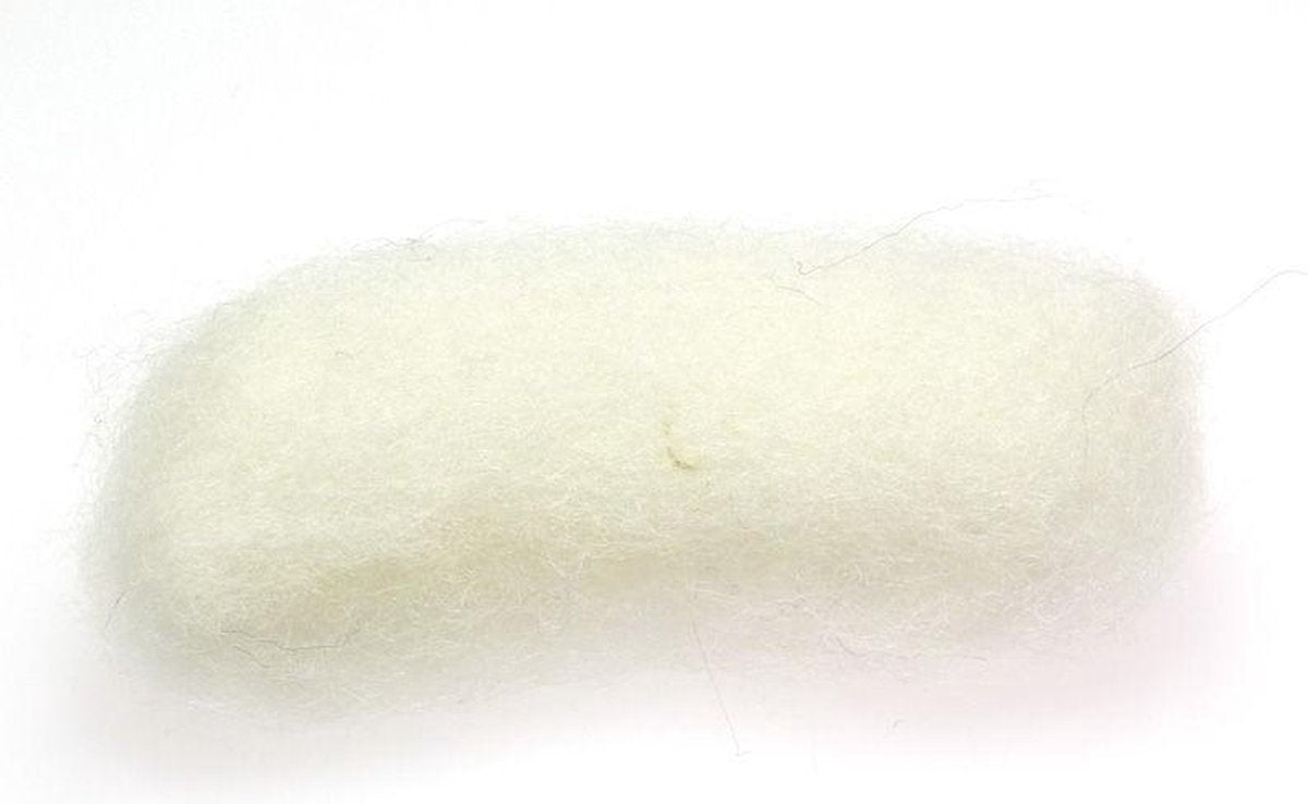 Glückskäfer Gekaarde Wol 25 Gram Wit