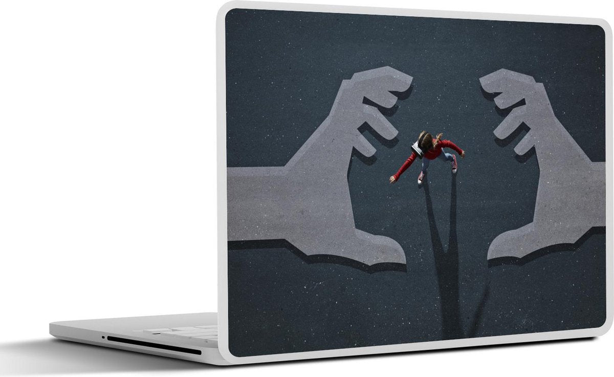 Laptop sticker - 10.1 inch - Ingesloten meisje