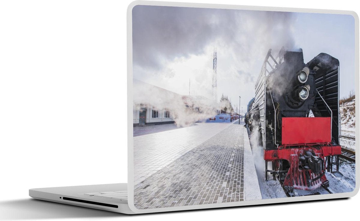 Laptop sticker - 10.1 inch - Afbeelding van een gekleurde stoomtrein