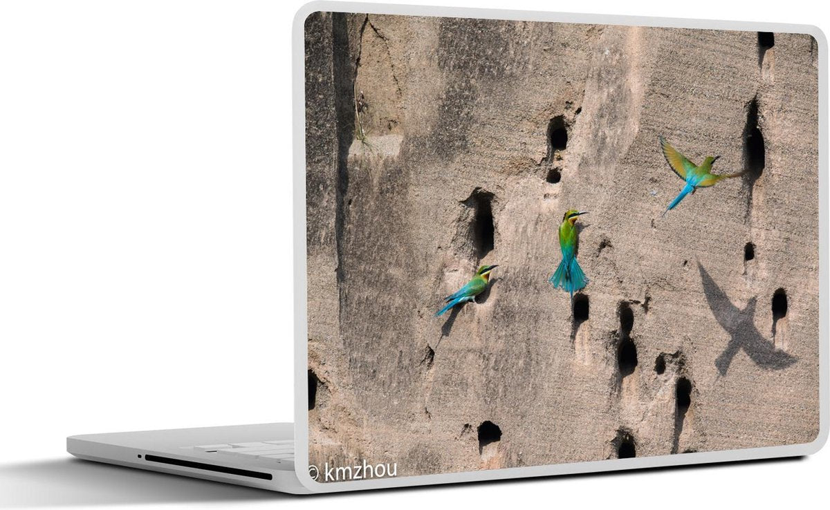 Laptop sticker - 10.1 inch - Afbeelding van groene bijeneters