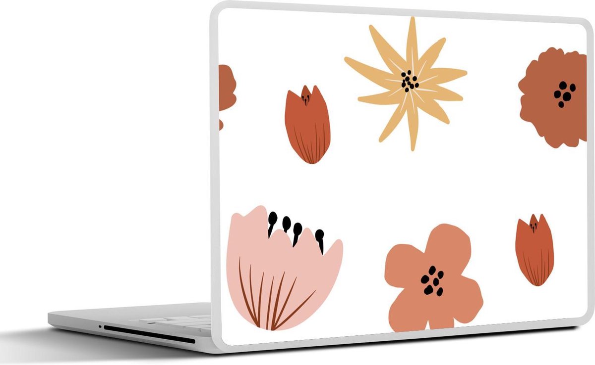 Laptop sticker - 10.1 inch - Abstracte bloemen