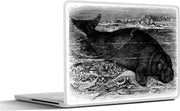 Laptop sticker - 10.1 inch - Illustratie van een doejong in de zee