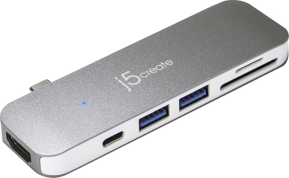 j5create JCD386 USB-C 7-in-1 UltraDrive Mini Dock - thuiswerken