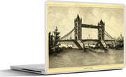 Laptop sticker - 10.1 inch - Illustratie van een schets van de Tower Bridge