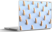 Laptop sticker - 10.1 inch - Abstract - Hout - Blauw
