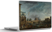Laptop sticker - 10.1 inch - A sporting contest on the Tiber at Rome - Schilderij van Claude Joseph Vernet