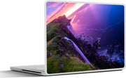 Laptop sticker - 10.1 inch - Afgrond op het eiland Skye met paarse lucht