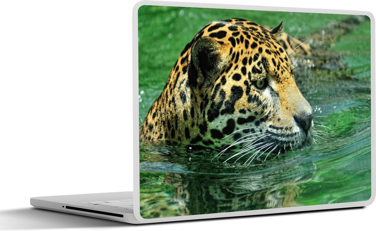 Laptop sticker - 10.1 inch - Jaguar - Water - Zwemmen