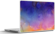 Laptop sticker - 10.1 inch - Abstract werk gemaakt met waterverf en oranje met roze en blauwe kleuren