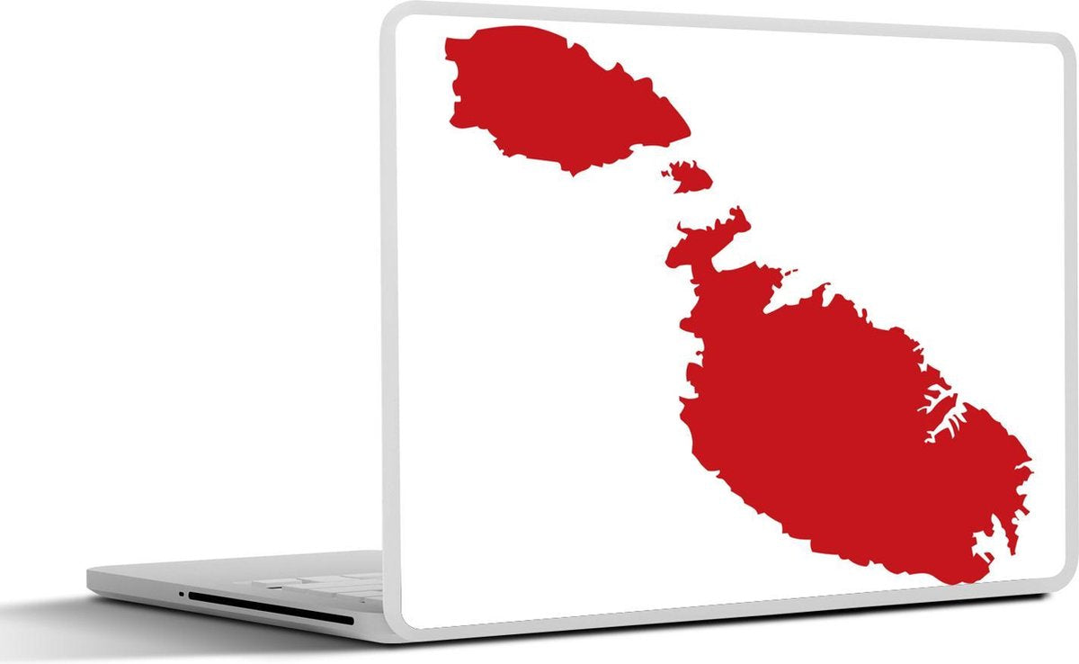 Laptop sticker - 10.1 inch - Illustratie van een rood Malta