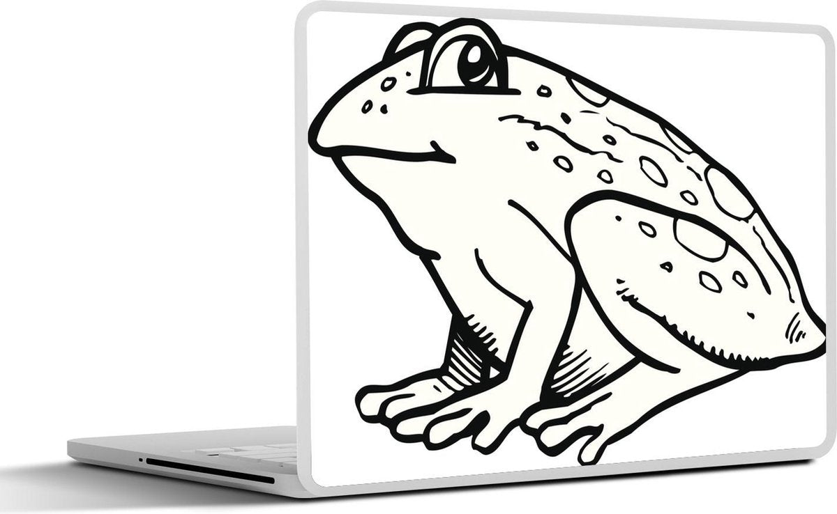 Laptop sticker - 10.1 inch - Illustratie van een eenzame kikker