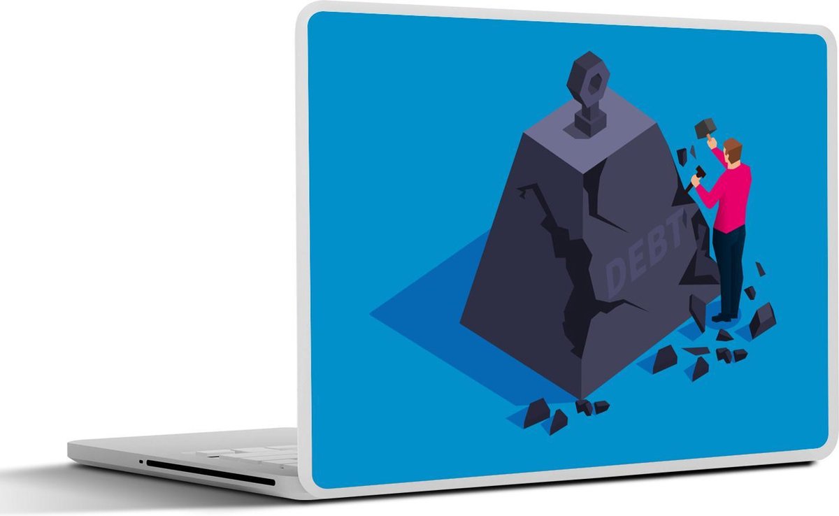 Laptop sticker - 10.1 inch - Illustratie van een moderne beeldhouwer