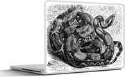 Laptop sticker - 10.1 inch - Illustratie van een boa constrictor