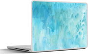 Laptop sticker - 10.1 inch - Abstract kunstwerk gemaakt met waterverf met groene kleuren