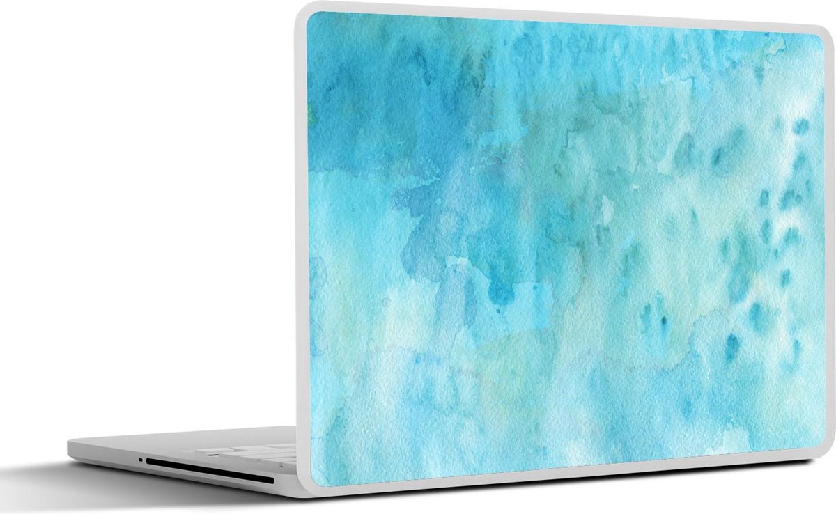 Laptop sticker - 10.1 inch - Abstract kunstwerk gemaakt met waterverf met groene kleuren