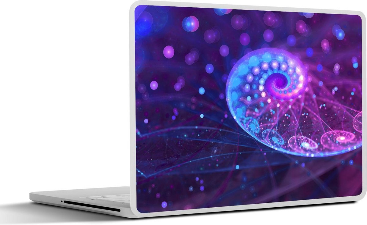 Laptop sticker - 10.1 inch - Abstracte achtergrond met de vorm van een schelp