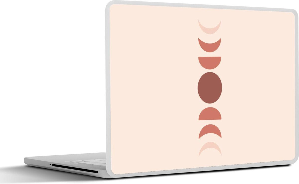 Laptop sticker - 10.1 inch - Abstracte illustratie met de fases van de maan