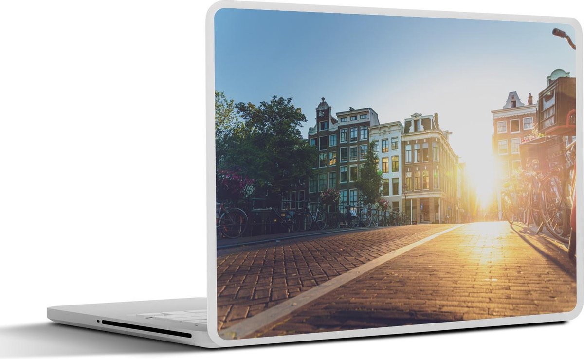 Laptop sticker - 10.1 inch - Amsterdam - Jordaan - Fiets