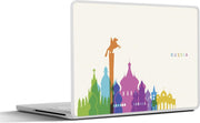 Laptop sticker - 10.1 inch - Illustratie van een kleurrijke skyline van Rusland