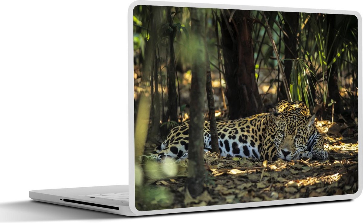 Laptop sticker - 10.1 inch - Jaguar - Schaduw - Regenwoud