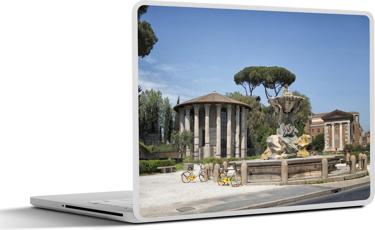 Laptop sticker - 10.1 inch - Algemeen beeld van de tempel van Portunus