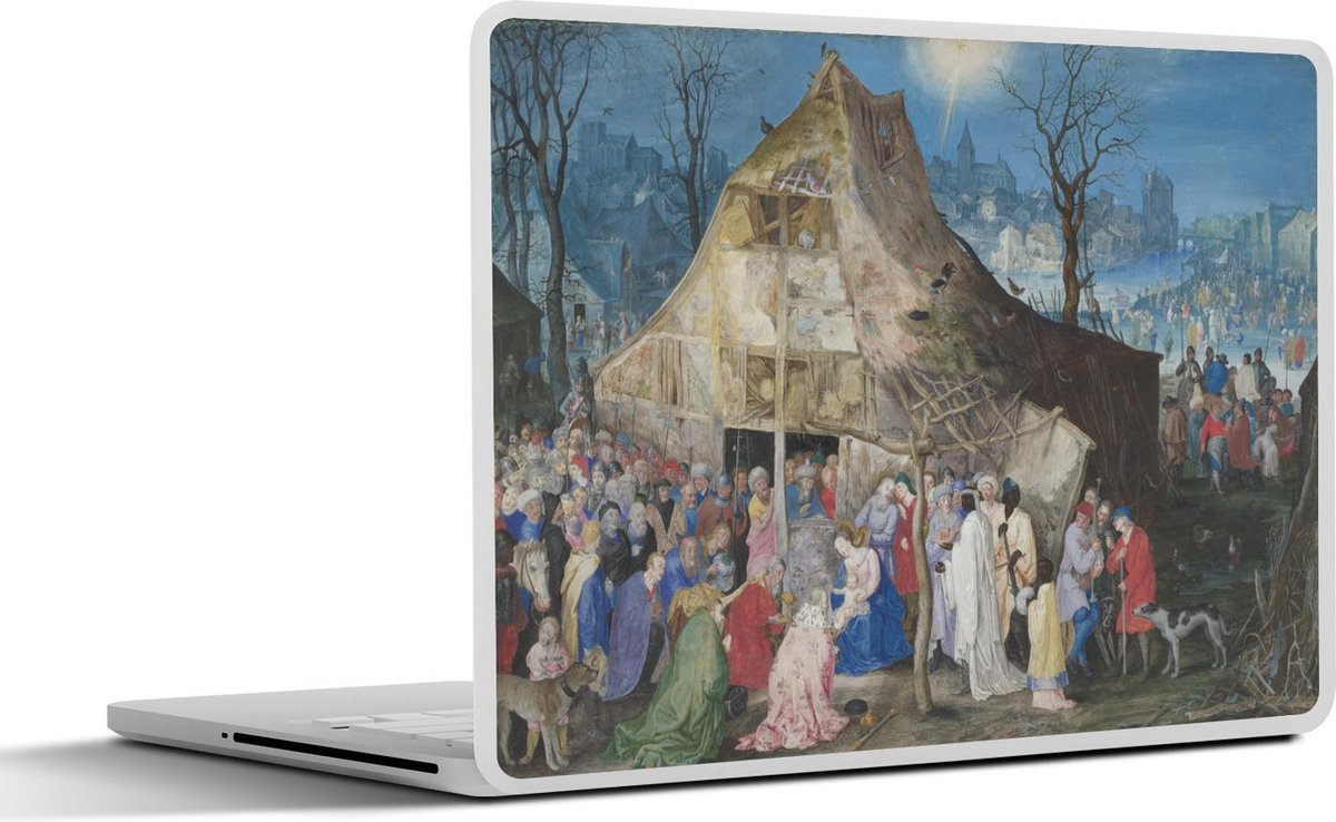Laptop sticker - 10.1 inch - Aanbidding door de koningen - Schilderij van Jan Brueghel de Oude