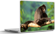Laptop sticker - 10.1 inch - Illustratie van een slingeraap op een tak