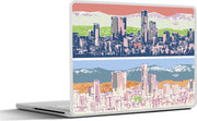 Laptop sticker - 10.1 inch - Illustraties met uitzicht op Los Angeles