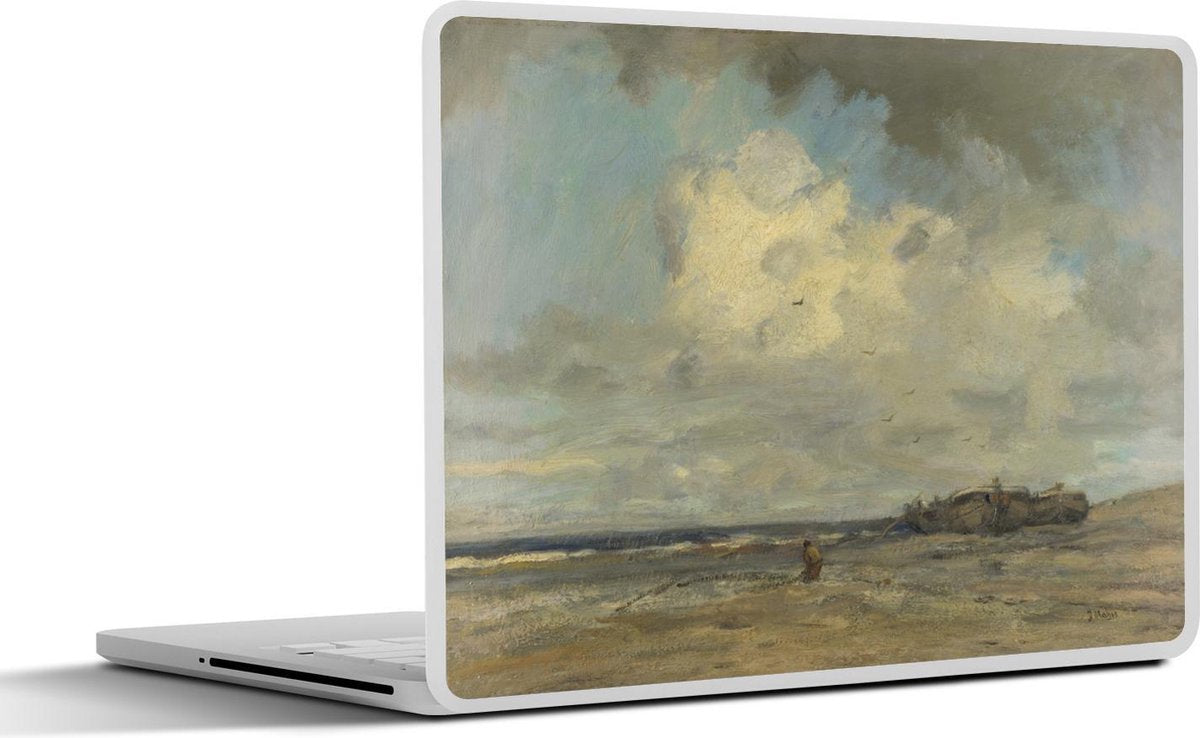 Laptop sticker - 10.1 inch - A beach - Schilderij van Jacob Maris