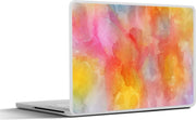 Laptop sticker - 10.1 inch - Abstract kunstwerk gemaakt met waterverf en vrolijke kleuren