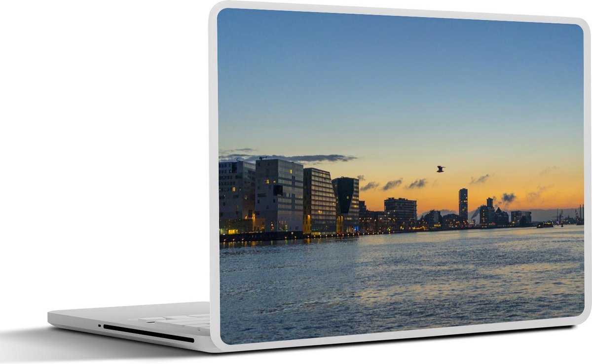 Laptop sticker - 10.1 inch - Amsterdam - Skyline - Zonsondergang