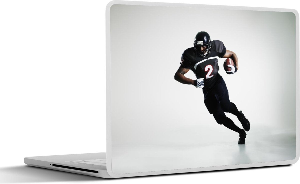 Laptop sticker - 10.1 inch - American Football speler in een studio