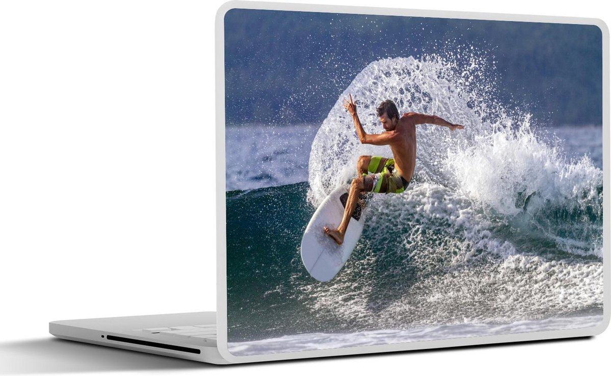 Laptop sticker - 10.1 inch - Actieshot van surfer