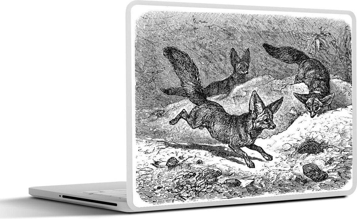 Laptop sticker - 10.1 inch - Illustratie van een leger fenneks