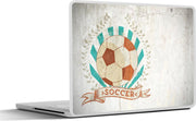Laptop sticker - 10.1 inch - Illustratie van street art van een voetbal