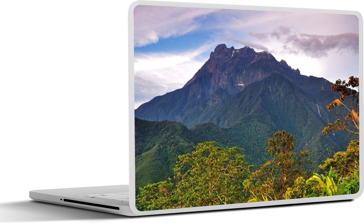 Laptop sticker - 10.1 inch - aanzicht van de Gunung Kinabalu berg