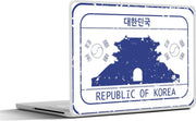 Laptop sticker - 10.1 inch - Illustratie van een stempel uit Seoul