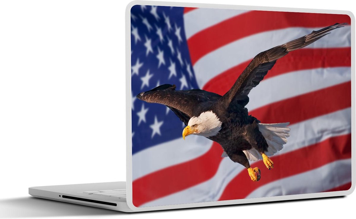 Laptop sticker - 10.1 inch - Amerikaanse zeearend voor de Amerikaanse vlag