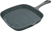 Vogue vierkante gietijzeren pan geribbeld 24.1x24.1cm