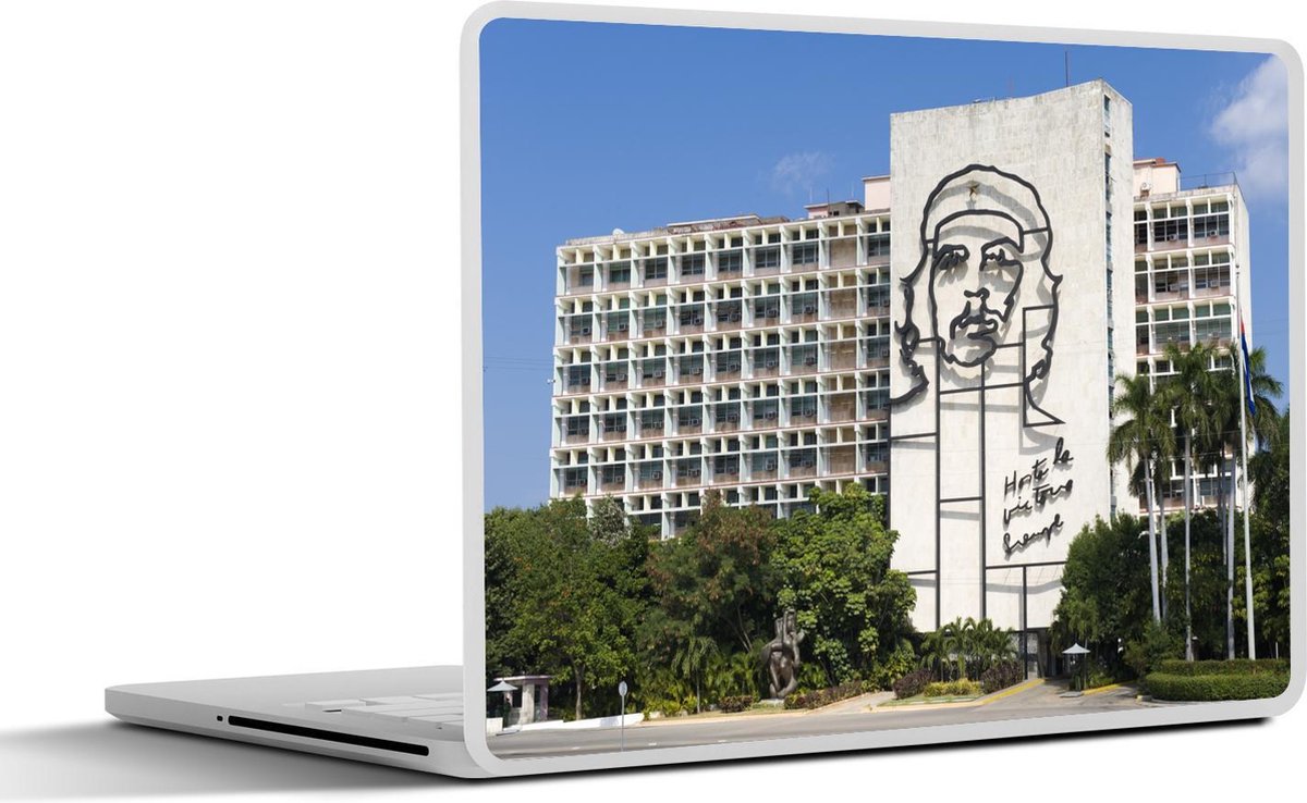 Laptop sticker - 10.1 inch -  Che Guavara kijkt uit over Revolutieplein