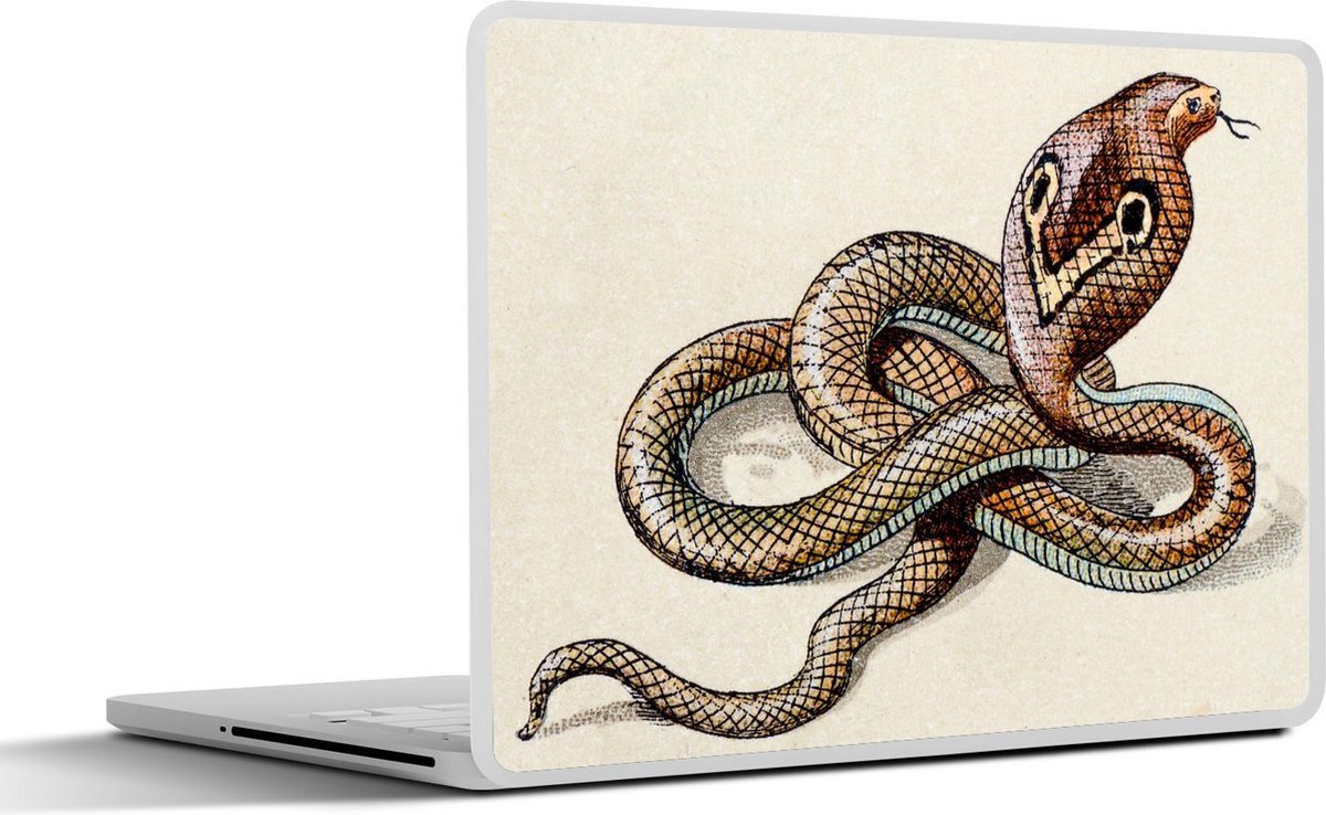 Laptop sticker - 10.1 inch - Illustratie van een Indische Cobra