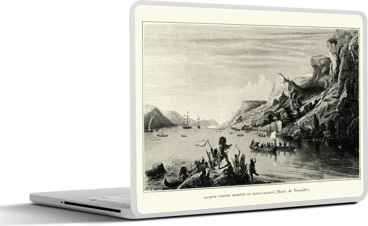 Laptop sticker - 10.1 inch - Illustratie van Franse ontdekkingsreiziger Jacques Cartier