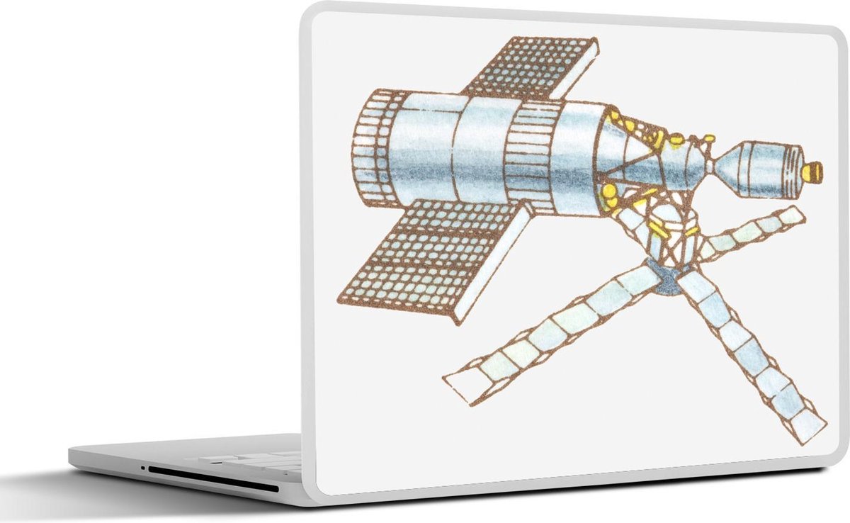 Laptop sticker - 10.1 inch - Illustratie van ruimtestation