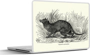 Laptop sticker - 10.1 inch - Illustratie van een jagende buidelwolf