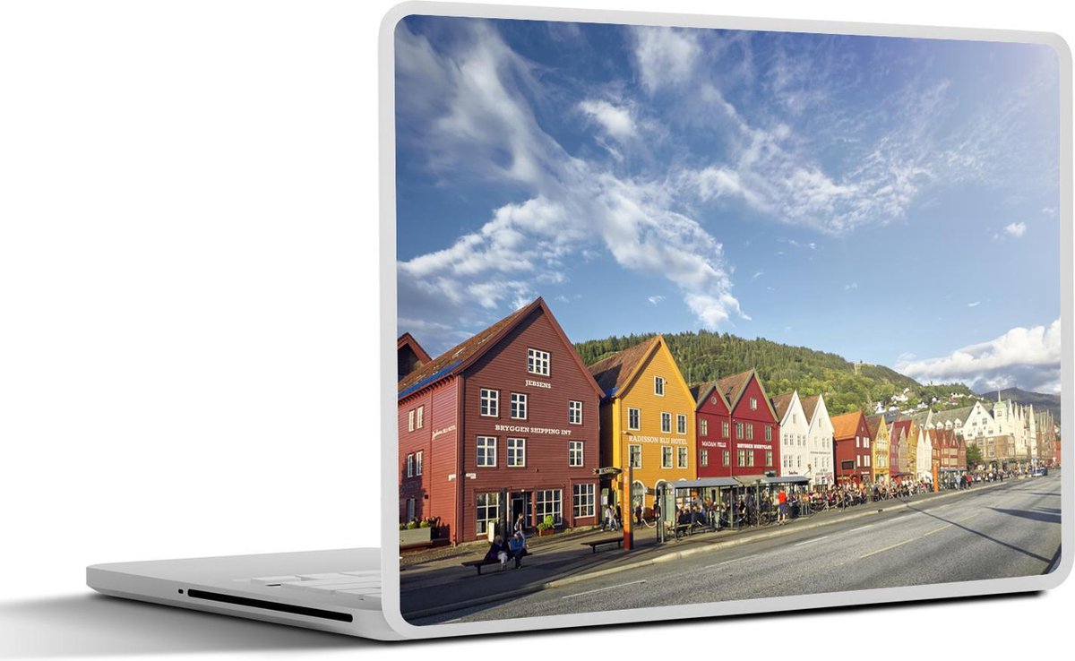 Laptop sticker - 10.1 inch - Alledaagse impressie van Bryggen